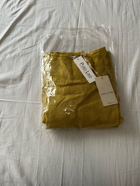 Vanessa Alexandra women linen summer dress Mustard - Packaged with Tags